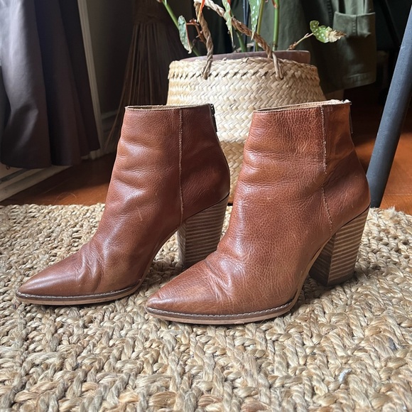 Lucky Brand Tan Leather Adalan Ankle Booties - Picture 2 of 11